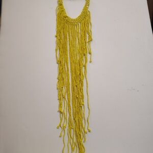 Elegant Yellow Beaded Necklace